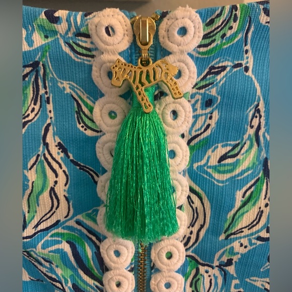 LN Lilly Pulitzer Mila Turquoise Oasis Outta Zebra Print Shift Dress - SZ 2 - Picture 8 of 12